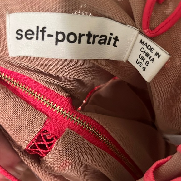 Self-Portrait Hot Pink Mini Azalea Dress - Picture 6 of 7